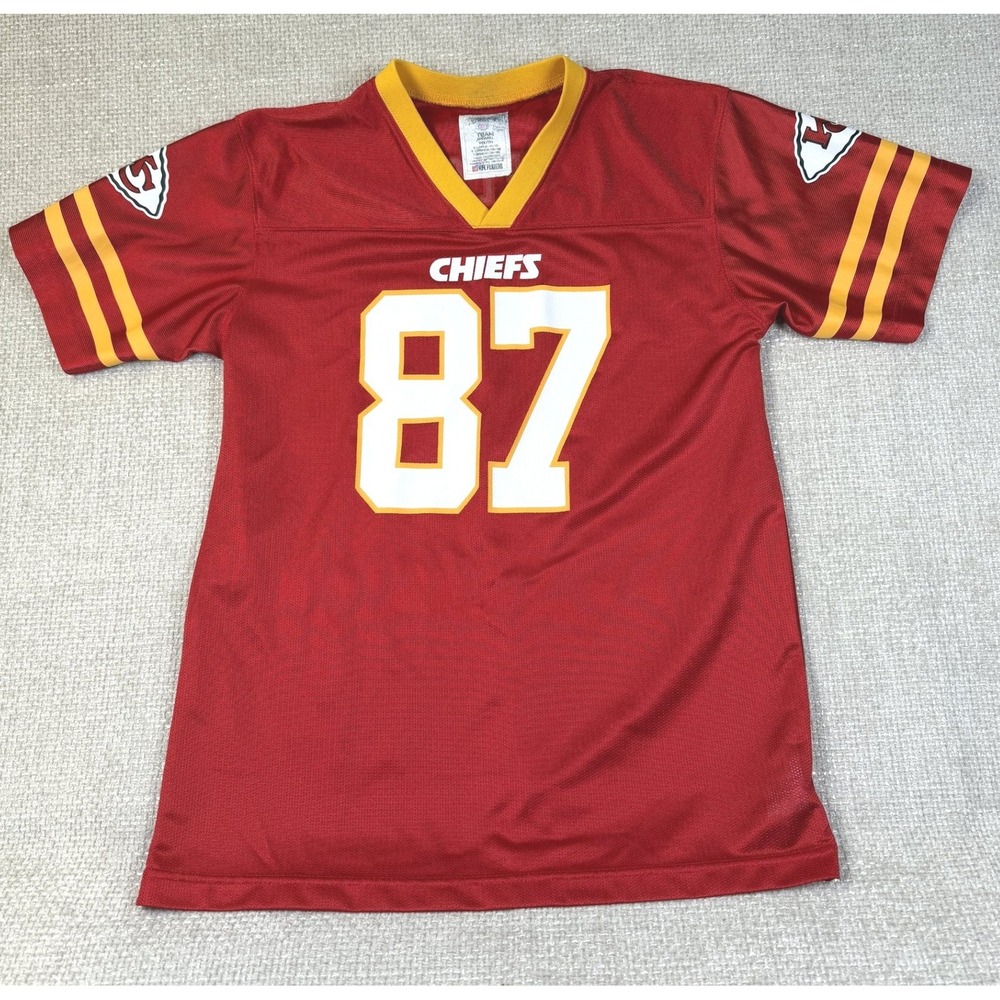 NFL Team Apparel Travis Kelce #87 Kansas City Chiefs Youth XL 16/18 Red Jersey